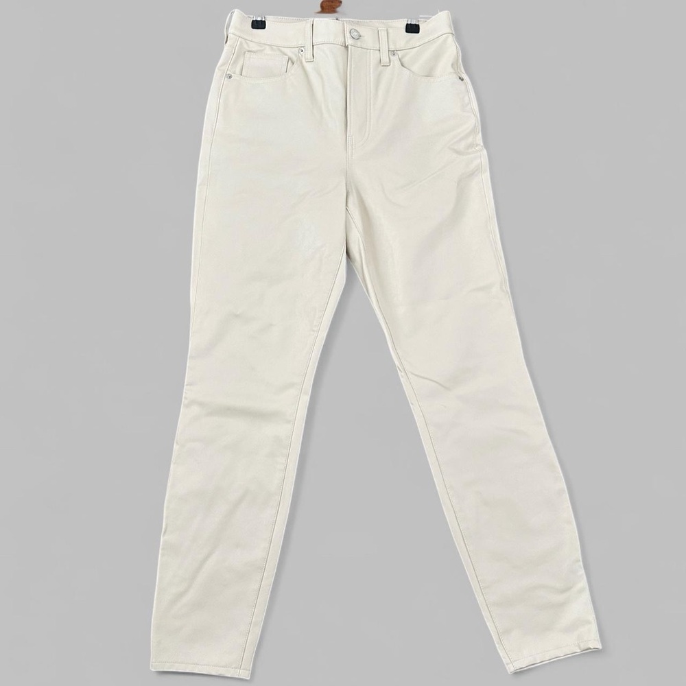 Veronica Beard Debbie Skinny highrise vegan leather pants- 29” inseam